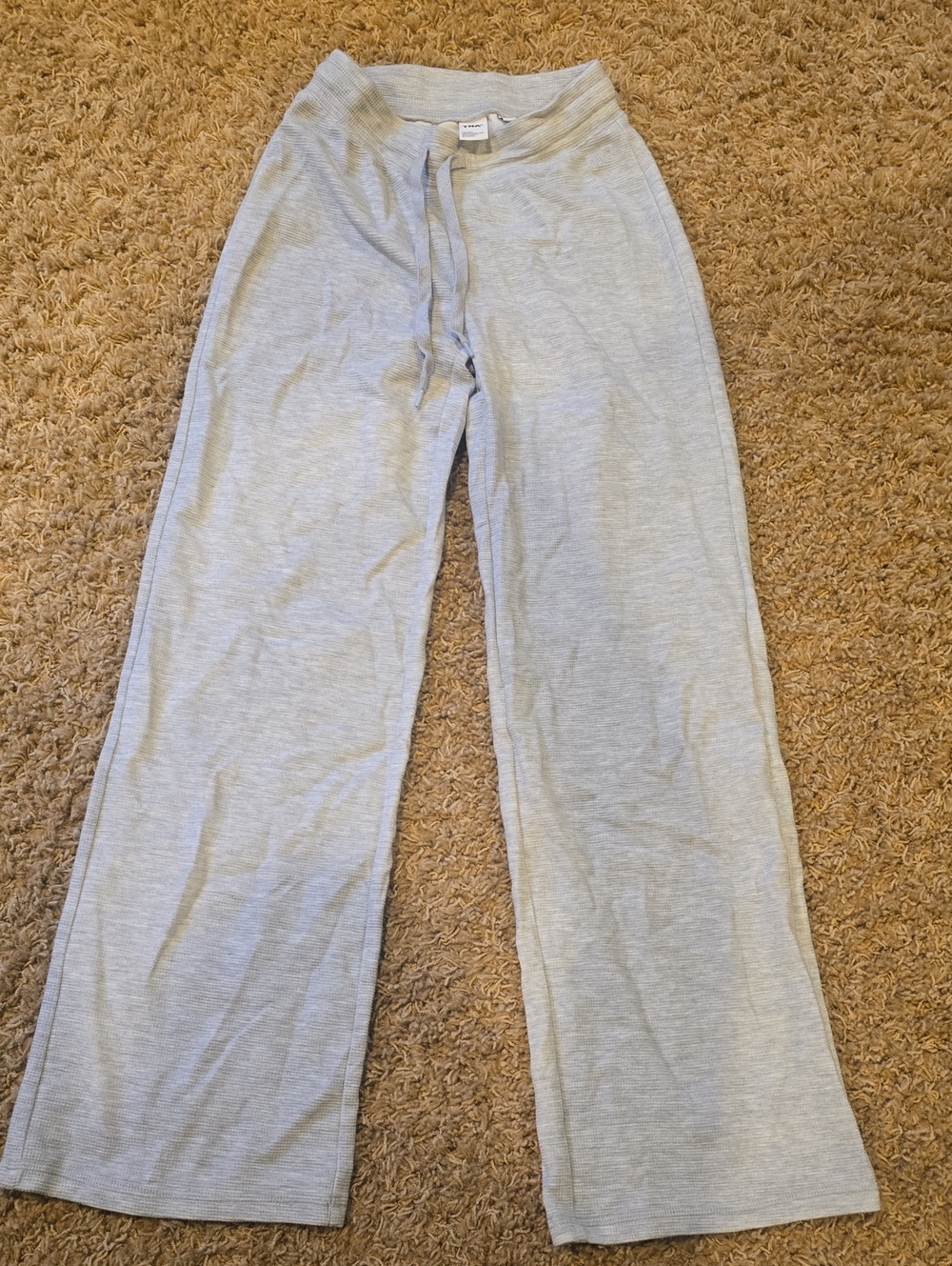 TNA (ARITZIA) Heather Light Gray Ribbed Lounge Pants